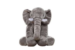 Éléphant gris en peluche (45 x 60 cm)